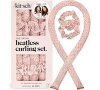 Kalanka-Ensemble De Bigoudis Sans Chaleur - Bigoudi Satiné Sans Chaleur, Bigoudi Sans Chaleur Pour Cheveux Longs Et Courts, Boucles De Nuit Avec 2 Chouchous Satinés Et Tige De Brushing - Micro Dot