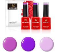 Kalanka-Ensemble De Vernis ¿¿ Ongles Bluesky Gel, Party Purples, Pink Memory Dc099, Purple Delight A060, Fantasy Purple Dc029, 3 X 5 Ml, (N¿¿Cessite De Curoter Uv Ou Lampe Led)