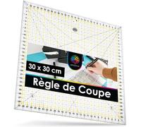Kalanka-Équerre De Couture ¿ 30 X 30 Cm ¿ Règle De Patchwork ¿ Cutter Rotatif Et Règle De Couture Pour Tissu ¿ Accessoires De Matelassage