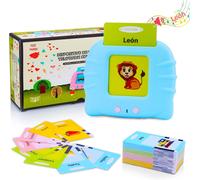KALANKA-Espagnol Cartes Flash parlantes Jouets d'apprentissage pour Les Tout-Petits de 1-6 Ans, 112 Feuilles 224 Mots, Jouets éducatifs audibles, ressource d'apprentissage préscolaire Jouet interacti