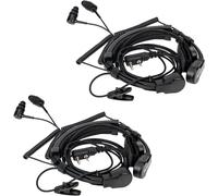 KALANKA-ETK007 Mic à Gorge Réglable Talkie Walkie Ecouteur, Compatible RT622 RT21 H-777 RT668 Talkie Walkies, Ecouteur avec Finger PTT et Deux Bouchons d'oreille pour Vélo (2 Pcs)