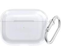KALANKA-Étui AirPods Pro 3 Coque, Housse de Protection Ultra Mince Silicone Souple [Antichoc Antidérapant] avec Mousqueton pour AirPods Pro 3 (Transparent)
