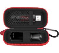 KALANKA-Étui de rangement pour clé USB compatible avec SanDisk/Samsung/pour lecteur flash PNY, clé mémoire, Thumb Drive, 16/32/128 Go, accessoires électroniques, support d'organisation (rouge)