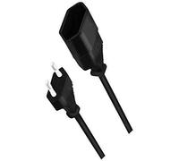 KALANKA-Euro Rallonge de câble Rallonge de câble électrique CEE 7/16 Type-C Euro mâle vers Type-C Euro Femelle pour TV PC Ordinateur Moniteur Lampe appareils ménagers PS5 (2m Noir)