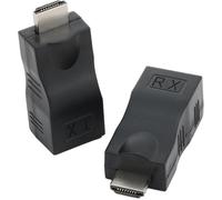 KALANKA-Extendeur HDMI RJ45 - Adaptateur et Transmetteur sur Câble Ethernet CAT6/CAT5E - Répéteur jusqu'à 30M pour HDTV 4K/2K - Compatible avec Hôtel, Conférence, Home Cinema