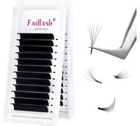 Kalanka-Extension Cils Easy Fan Lashes 0.05-Dd Curl 12mm Extension De Cils Soie Volume Russe Professionnel Easy Fanning Lash Cils Bouquet Auto-Festonnés (0.05-Dd-12)