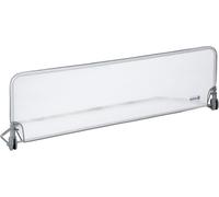 Kalanka-Extra Large Bed Rail 150 Cm, 18 Mois-5 Ans, Barrière De Lit Enfant Inclinable, Tissu Lavable En Maille, Auto-Verrouillage, Barrière De Sécurité Enfant Lit, Gris/Blanc