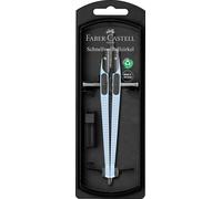 Kalanka-Faber-Castell 574474 - Compas À Réglage Rapide Grip Bleu Ciel, Pièces De Rechange Et Mines De Compas Incluses