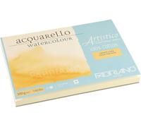 Kalanka-Fabriano Artistico Acquarello Aquarelle Blanc Naturel Grain Fin Pressé À Froid 12,5 X 18 Cm 25 Feuilles 300 G/M² Papier Aquarelle Papier Cartonné Collé Sur Les 4 Côtés Végétalien