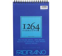 Kalanka-Fabriano Honsell 19100643 Mix Media 1264 Bloc À Spirales, 300 G/M², Format A4, 30 Feuilles De Papier Blanc Naturel, Grain Moyen, Sans Acide, Convient À Toutes Les Techniques Diverses, Set De