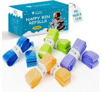 Kalanka-Factory Happyyou® ¿ Pack Xxl De 8 Recharges Poubelle Couche Bébé De 7,5 Mètres Compatibles Avec Poubelle À Couche Tommee Tippee Et Angelcare ¿ Anti-Odeur ¿ Sans Bpa ¿ Recyclable