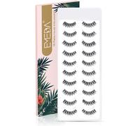 Kalanka-Faux Cils Naturels Bande Transparente 10 Paires Faux Cils Naturels Faux-Cils Soft Wispy Multipack Cils Cateye Cils Demi Wispies Faux-Cils (Demi)