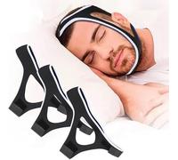 Kalanka-Fdeety Lot De 3 Bandes Anti Ronflement Réglables En Néoprène Attelles De Menton Confortables Pour Réduire Le Ronflement Aides Au Sommeil Efficaces Pour Hommes Et Femmes Accessoires De Nuit(Wh