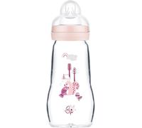 Kalanka-Feel Good Gourde En Verre Pour Bébé Avec Tétine Taille 1 À Partir De La Naissance Écureuil/Oiseau 260 Ml