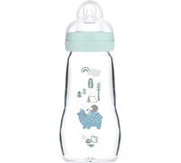Kalanka-Feel Good Gourde En Verre Pour Bébé Avec Tétine Taille 1 À Partir De La Naissance Motif Ours/Hérisson 260 Ml
