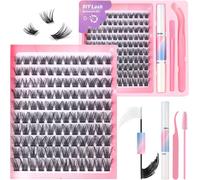 Kalanka-Fenshine Extensions De Cils Individuels Doux À Tige Large Et À Faire Soi-Même, Courbure C/D, Longueur 10 À 16 Mm Pour Usage Personnel À La Maison (Kt02, Longueurs Mixtes 10 À 16 Mm)