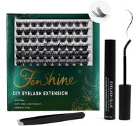 Kalanka-Fenshine Extensions De Cils Individuels Doux À Tige Large Et À Faire Soi-Même, Courbure C/D, Longueur 9 À 15 Mm Pour Usage Personnel À La Maison (Mélange 9 À 15 Mm, Courbure C/D, Sfd20)