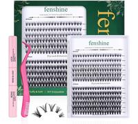Kalanka-Fenshine Lot De 240 Extensions De Cils Individuels 20d/40d, Courbure D, Faux Cils Individuels Naturels Doux 0,07 D (9 À 14 Mm, 0,07d, 20d + 40d)