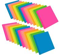 KALANKA-Feuillets Autocollants Sticky Notes de 6 CouleurS Vive, Sticky Notes 76 x 76 mm, Note Autocollant, 100 feuilles/Bloc Self-sticky Notes, 24 blocs