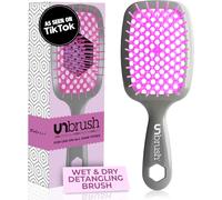 Kalanka-Fhi Heat Unbrush Wet & Dry Brosse À Cheveux Démêlante Ventilée, Lavande/Gris