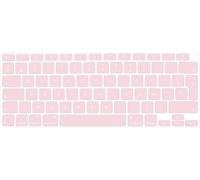 KALANKA-Film de Protection du ClavierCompatible avec Le Clavier MacBook Air 13 Pouces avec M1 Chip (A2337) en 2021/MacBook Air 13 Pouces en 2020(A2179), AZERTY French Layout,Silicone Couleur Rose