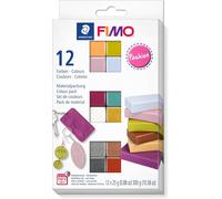 KALANKA-FIMO Soft, Assortiment de 12 demi-pains de pâte FIMO aux couleurs fashion assorties, Pâte à modeler durcissant au four et facile à démouler, 8023 C12-5