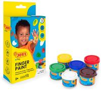 KALANKA-- Finger paint, Peinture au doigt, Caisse de 6 pots de 35 ml, Couleurs assorties, Fabriqué à partir d'ingrédients naturels, Sans gluten (540B)