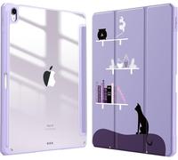 KALANKA-Fintie Étui Hybride Fin pour iPad Air 13"" (M3) 2025, (M2) 2024 Porte-Stylet intégré, Coque Antichoc à Dos Transparent, Chambre de sorcière