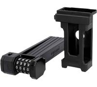 Kalanka-Fischer Protec Fn85 Cadenas Pliable Pour Vélo Avec 4 Chiffres 10 000 Combinaisons De Chiffres Et Barres Recouvertes De Plastique Avec Support Et Bandes Velcro Antidérapantes 85 Cm De Long