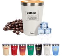 Kalanka-Fisura ¿ Gobelet Isotherme Original Blanc 310 Ml. Tasse Isotherme En Acier Inoxydable Sans Bpa Pour Café À Emporter. Tasse Thermique Compatible Voiture.