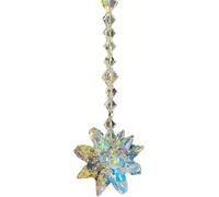 Kalanka-Fleur Attrape-Soleil Ornement Suspendu En Cristal De Pendentif De Rétroviseur De Voiture Accessoires Décoration De Charme Intérieur Automobile,Pendentif Voiture,Décoration Voiture Interieur