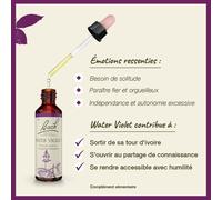 Kalanka-Fleurs De Bach Original - Water Violet No 34 - Pour Plus De Sociabilité - Aide À Se Rendre Accessible Avec Humilité - Élixir Floral Naturel Pour Le Bien-Être Émotionnel - Compte-Gouttes 20ml