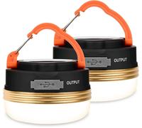 Kalanka-Flintronic Lampes De Camping Led Usb Rechargeables, Lumière Tente Avec Base Magnétique Tente D'extérieur Portable Sos Light 4 Modes Avec Crochet Ip43 Étanche Pour Randonnée,Pêche,Urgence (2pc