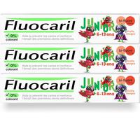 Kalanka-Fluocaril - Dentifrice Junior 6-13 Ans Anti-Caries Bi-Fluoré 145mg - Arôme/Goût Fruits Rouges - Aide À Prévenir Les Caries Et Renforce L'émail Des Premières Dents Définitives (Lot De 3x 75ml)
