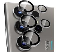 Kalanka-For Samsung Galaxy S24 Ultra Camera Lens Protector, 9h Tempered Glass & Ultra-Thin Aluminum Alloy Individual Lens Screen Protective Cover For S24 Ultra 5g 2024, Clear