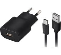Kalanka-Forever Chargeur Usb 10w/2a Avec Câble Usb-C Noir ¿ Chargeur Type C Pour Charge Et Transfert De Données ¿ Chargeur Usb C Universel Pour Smartphones Écouteurs Et Tablets De Toutes Les Marques
