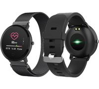 KALANKA-Forever Smartwatch ForeVive SB-320, Montre Design Classique, Tracker Fitness avec Bluetooth, Moniteur de fréquence Cardiaque, Analyse du Sommeil, étanche IP67, Montre Active, Black
