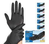 KALANKA-Franz Mensch Hygostar 27058 Safe Light Gants en nitrile non poudrés Noir Taille M