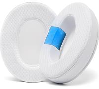 KALANKA-Freeze - Coussinets de Remplacement en Gel de Refroidissement en Tissu Hybride - Compatible avec HyperX Cloud, Steelseries Arctis, ATH M50X - Confortable et Frais Plus Longtemps Blanc