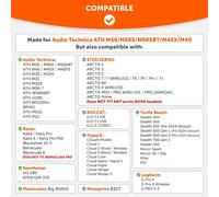 KALANKA-Freeze - Coussinets de Remplacement en Gel de Refroidissement en Tissu Hybride - Compatible avec HyperX Cloud, Steelseries Arctis, ATH M50X - Confortable et Frais Plus Longtemps Speed Racer