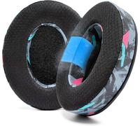 KALANKA-Freeze - Coussinets de Remplacement en Gel de Refroidissement en Tissu Hybride - Compatible avec HyperX Cloud, Steelseries Arctis, ATH M50X - Confortable et Frais Plus Longtemps 90s Black