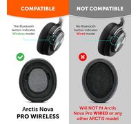 KALANKA-Freeze Nova Pro Wireless - Coussinets d'oreille en Gel rafraîchissant pour Arctis Nova Pro Wireless Uniquement (ne conviennent Pas aux Autres modèles), fabriqués par Wicked Cushions Hex Red