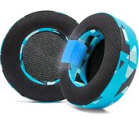 KALANKA-Freeze Virtuoso - Oreillettes en Gel de Refroidissement en Tissu Hybride pour Casque de Jeu Corsair Virtuoso par Wicked Cushions - Épaisseur et Isolation Acoustique améliorées Cyan Prism