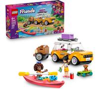 KALANKA-Friends Voyage en Voiture Entre Amies - Jeu de Construction avec Remorque, 2 Mini-Poupées, Figurine de Chiot, Kayak & Accessoires Dont Skateboard & Rollers - Cadeau pour Fille dès 6 Ans 42659