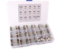 Kalanka-Fularr 150pcs 6x30mm Professionnel Voiture Fast-Souffler Verre Tube Fusible Kit: 130pcs Rapide Coup Verre Tube Fusible + 20pcs Fusible Siège, Avec Transparent Plastique Boîte