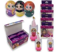 KALANKA-, Funny Box Disney Princess Ballet, Princesses Disney Petites Ballerines, 4 pièces, Princesses Disney Poupées avec Château, Jeux pour Enfants Kiosques, Gadgets Anniversaire Enfants et Cadeau