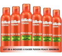 Kalanka-Fusion Mousse À Raser Pour Homme À L'huile D'amande, Pour Les Peaux Sensibles, X5 Actions : Nettoie, Hydrate, Protège, Rafraîchit Et Apaise, Pack De 6x250 Ml