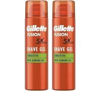 Kalanka-Fusion Soin De Barbe Gel De Rasage Homme (200ml) À L'huile D'amande Pour Peaux Sensibles Action 5 Fois : Nettoie, Hydrate, Protège, Rafraîchit Et Apaise Cadeau Pour Homme (Lot De 2)