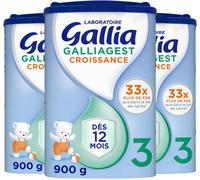 Kalanka-- Galliagest Croissance 3ème Âge - Lait En Poudre Pour Bébé - Dès 12 Mois - 78 Biberons - Lot De 3x900g