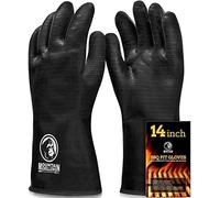 KALANKA-Gants de Barbecue résistants à la Chaleur et aux températures élevées ¿ pour Barbecue, fumoir, Four, friteuse, Aliments ¿ Imperméables, ignifuges, résistants à l'huile ¿ Revêtement en néoprèn